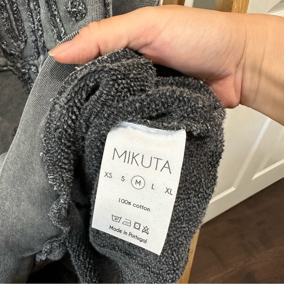 MIKUTA oversized grey black faded distressed sweatshirt - Picture 13 of 15